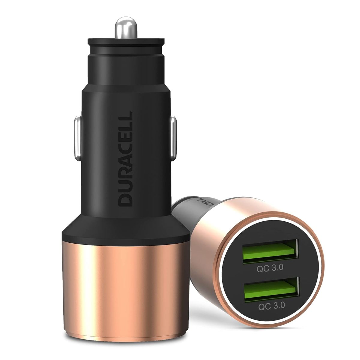 Duracell 38W Fast Car Charger Adapter with Dual Output. Quick Charge, Type C PD 20W & Qualcomm Certified 3.0 Compatible for iPhone, All Smartphones, Tablets & More (Copper & Black) - Image 4