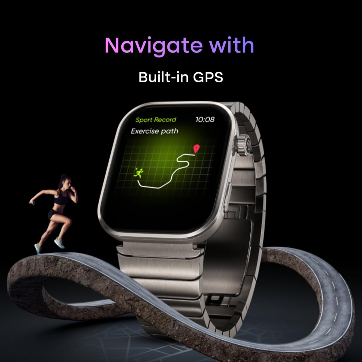Noise Pro 6 Max Smart Watch:Intelligent AI, Endless AI Watch Faces, AI Companion, 1.96” AMOLED, Stainless Steel Build, Built-in GPS, 5 ATM, EN2 Processor, for iOS & Android(Pure Titanium) - Image 8