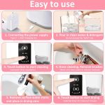 MAYCREATE® Electric Makeup Brush Cleaner & Dryer Machine for Multi Makeup Brushes, 3-in-1 Multifuctional Make Up Brush Cleanser with Water Tank & Timer Setting, USB Plug and Go, Touch Button Control - Image 3