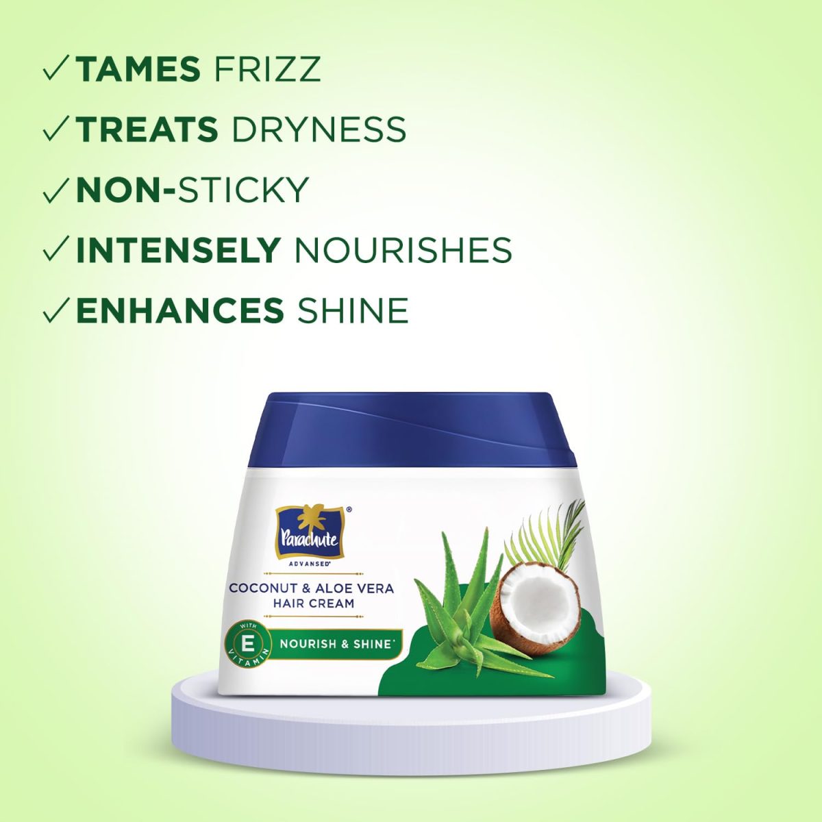Parachute Advansed Coconut & Aloe Vera Hair Cream 210ml | Nourishes and Hydrates Hair | 2X Shiner, Smoother, Softer Hair | Leave-in Hair Cream | Pre-Wash Hair Cream | For Men & Women - Image 6