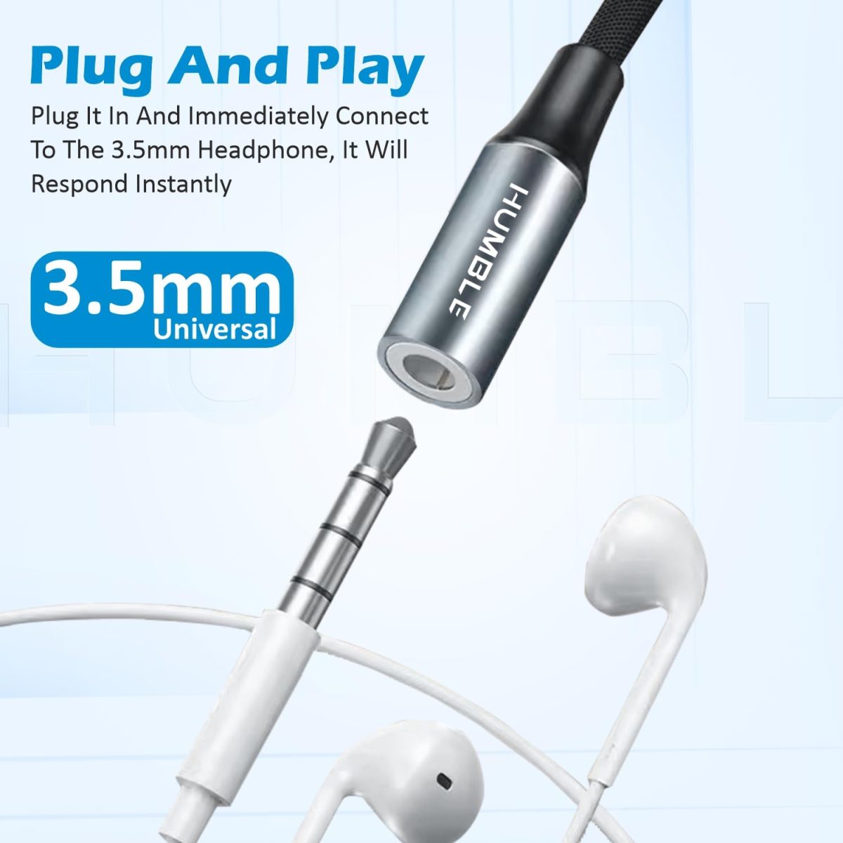 HUMBLE Type-C to 3.5mm Audio Jack Adapter with DAC – Compatible with iPhone 15 Pro Max/ 15 Pro/ 15 Plus, Galaxy S24/ S24 Ultra/ S23/ S23 Ultra/ S22/ S21, Flip/Fold, iPad Pro & Other Type C Devices - Image 4