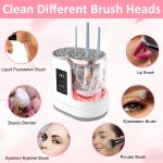 MAYCREATE® Electric Makeup Brush Cleaner & Dryer Machine for Multi Makeup Brushes, 3-in-1 Multifuctional Make Up Brush Cleanser with Water Tank & Timer Setting, USB Plug and Go, Touch Button Control - Image 4