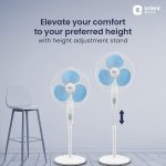 Orient Electric Stand-82 400 MM Oscillating Pedestal Fans | Stand Fan with Tilt Mechanism | High Air Delivery | Aesthetic Design with Telescopic Arrangement | 2 Year Warranty by Orient, Sky Blue - Image 4