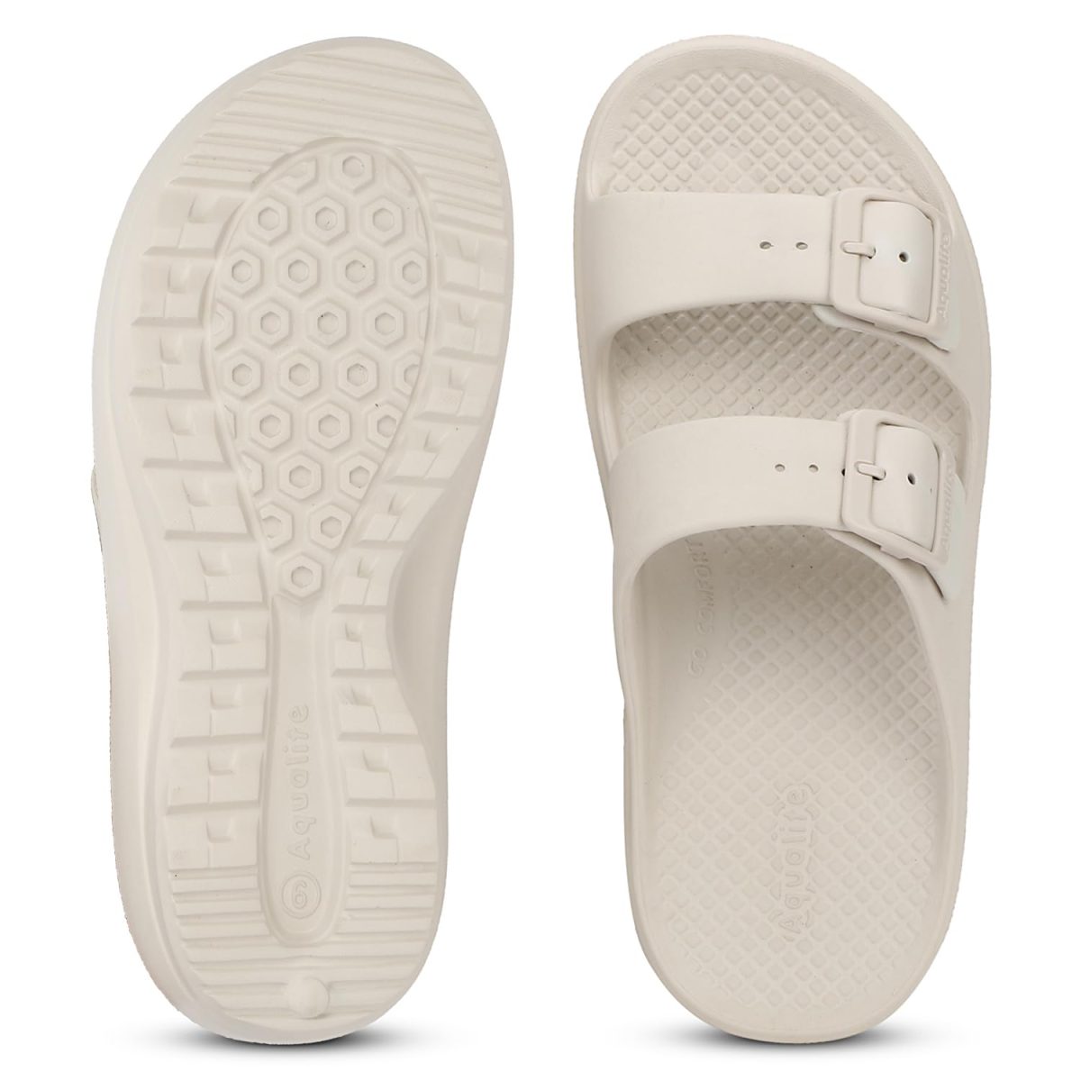 Aqualite Women's Classic Cushion Sliders/Slippers with Adjustable Buckle Strap for Adult Comfortable & LightWeight |Stylish & Anti-Skid| Waterproof & Everyday Flip Flops - Image 7