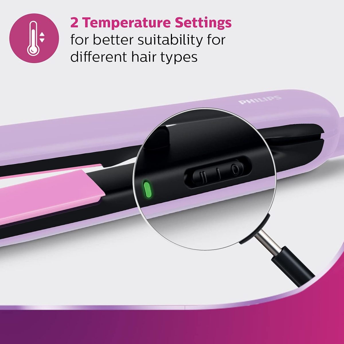 Philips Straightener with SilkProtect Technology. Straighten & Curl, Suitable for All Hair Types (Lavender)-BHS393/40 - Image 6