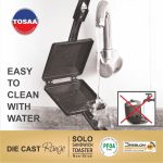 TOSAA TSTSOLO Solo Regular Gas Sandwich Toaster Non-Stick Aluminium | Compatibility with Gas Stoves | Flame-Proof Design | Heat-Resistant Handle | Sandwich Maker | Black - Image 5