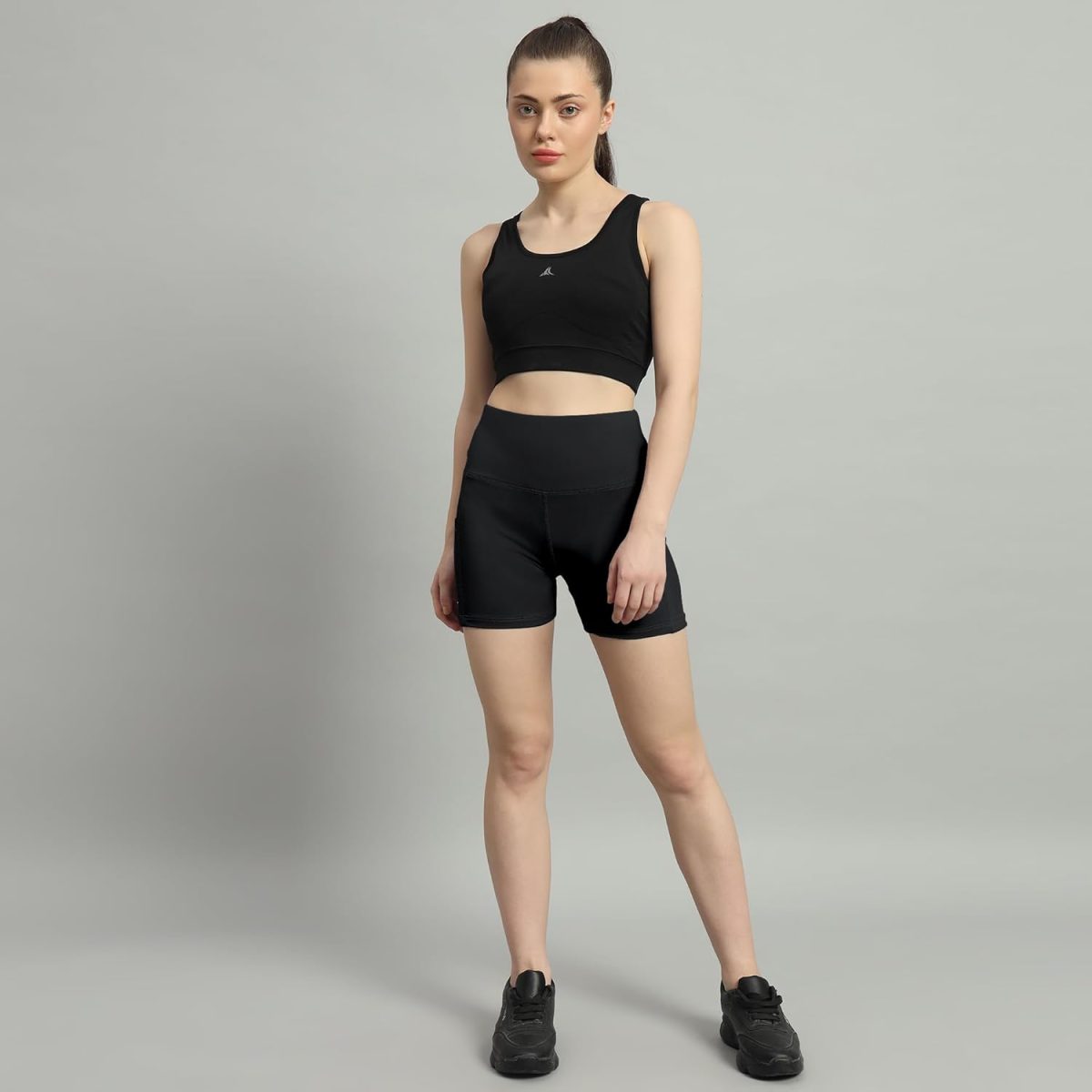 Mehrang High Waist Workout Shorts for Women, Midnight Sky, Bike Shorts with Elastic Waistband and Pockets, - Image 6