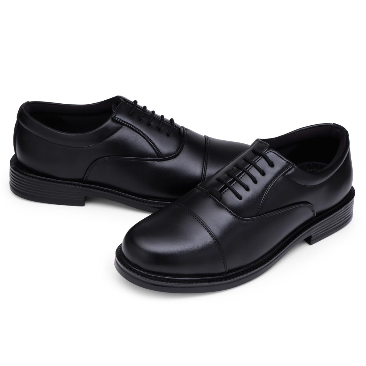 DOCTOR EXTRA SOFT Mens Classic Oxford Memory Foam Shoe for Uniform Dress, Tan Formal, Office,Party,Wedding| Lightweight & Comfortable| Premium PU Grip Sole Derby Slip on Lace Up Gents & Boys New-D-801 - Image 6
