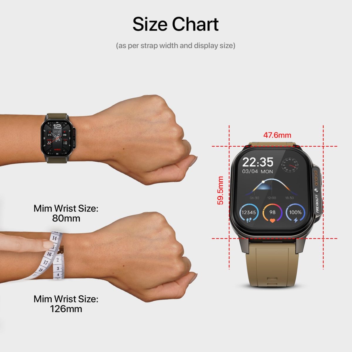 Fire-Boltt Snapp Smart Watch, Selfie Camera, 4G Nano-SIM Slot, 54.1mm AMOLED Display, Play Store- Unlimited apps, 1000mAh Battery, 2GB/4GB RAM + 16GB/64GB ROM (Alpine Olive) - Image 13