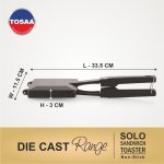 TOSAA TSTSOLO Solo Regular Gas Sandwich Toaster Non-Stick Aluminium | Compatibility with Gas Stoves | Flame-Proof Design | Heat-Resistant Handle | Sandwich Maker | Black - Image 11