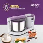 Ultra Grind+ Gold 2 Litre Table Top Wet Grinder - White | Fast Grinding Conical Stones, 150W Motor & 5 Years Warranty | AISI 304 Food-Grade SS Multi Utility Cylindrical Drum, Light Weight - Image 7