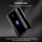 boAt EnergyShroom PB300 Air 10000 mAh 22.5W Pocket Size Power Bank with Compact and Lightweight Design, LED Battery Display, 12 Layer Smart IC Protection & Smart Power Management(Carbon Black) - Image 4