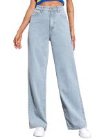 KOTTY Womens High Rise Cotton Lycra Jeans(Blue Light,32)