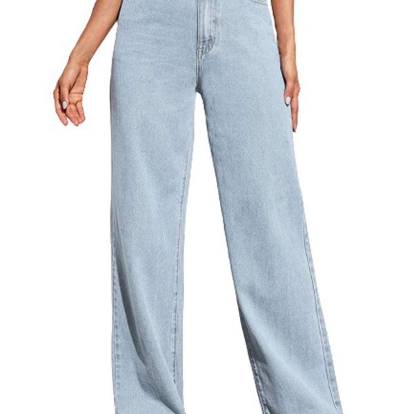 KOTTY Womens High Rise Cotton Lycra Jeans(Blue Light,32)