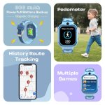 sekyo 'Carepal Pro' Smart Watch for Kids, Boys, Girls | Video Calling, Precise GPS Location | Habit Building, 4G/5G Sim, Games, Pedometer, Camera, Safe Zone Alert | Kids SmartWatch, App Control- Blue - Image 7