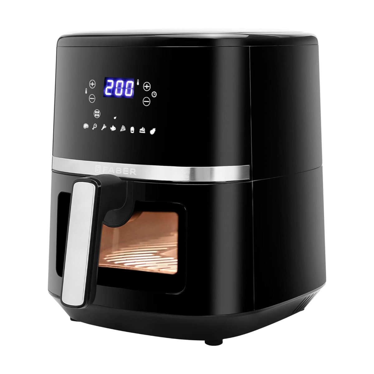 Faber 6L 1500W Digital Air Fryer | Fry, Bake, Roast, Toast, Defrost, Grill & Reheat | 85% Less Oil, 360° Air Cooking | 8-Preset Menu, LED Display & Touch Control, Non-Stick Pan, View Window | (Black) - Image 11