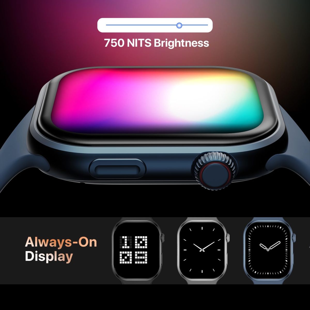 Fire-Boltt Brillia Smart Watch with 51.3mm (2.02 inch) AMOLED Display, Bluetooth Calling, SpO2, Heart Rate Monitoring, 120+ Sports Modes (Brillia, Blue) - Image 5