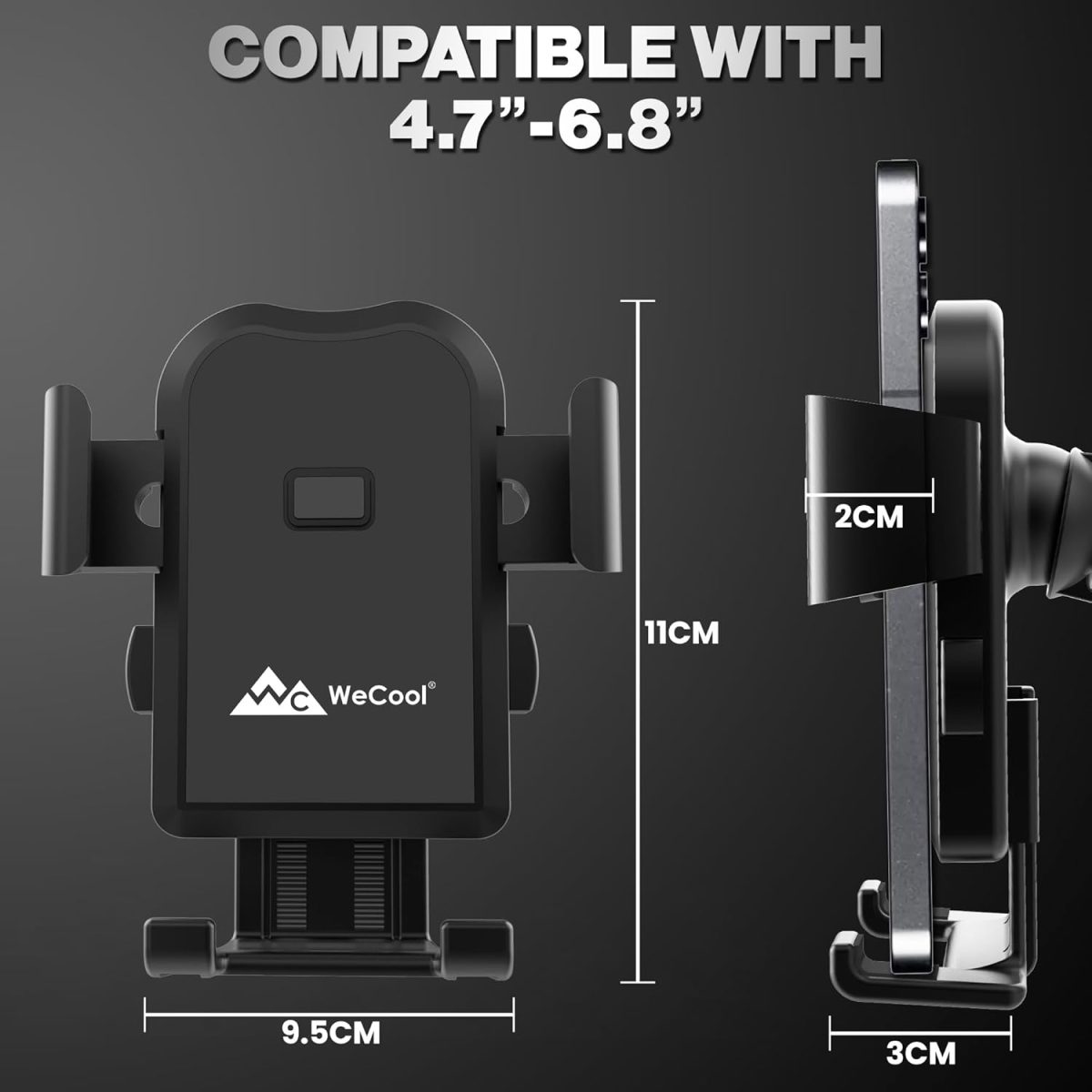 WeCool B1 360° Rotational Mobile Holder for Bikes,Motorcycle Handlebar Mounts for Maps and GPS Navigation,Bike Mobile Holder with One Click Locking, Firm Gripping, Anti Shake and Stable Phone Mount - Image 7