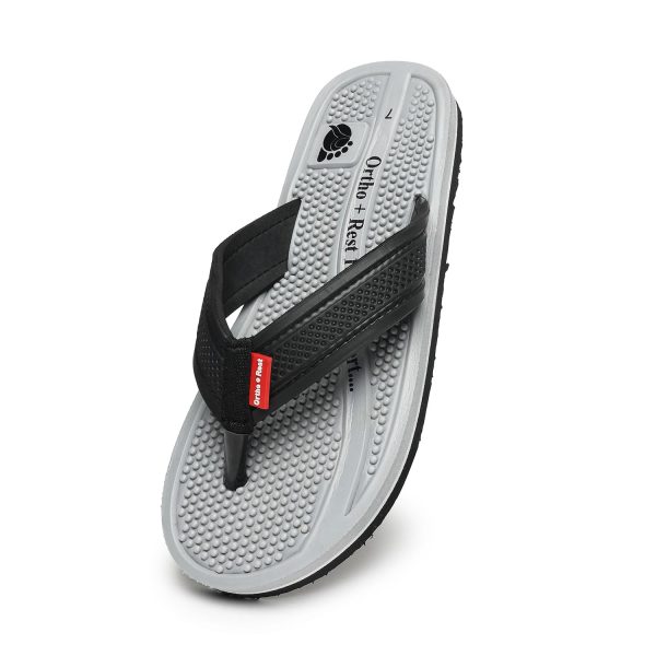 Ortho + Rest Doctor Orthopedic Slippers for Men | Anti-Skid Flip Flops with Acupressure Massage Footbed | Extra Soft and Comfortable Doctor-Recommended Chappal for Pain Relief