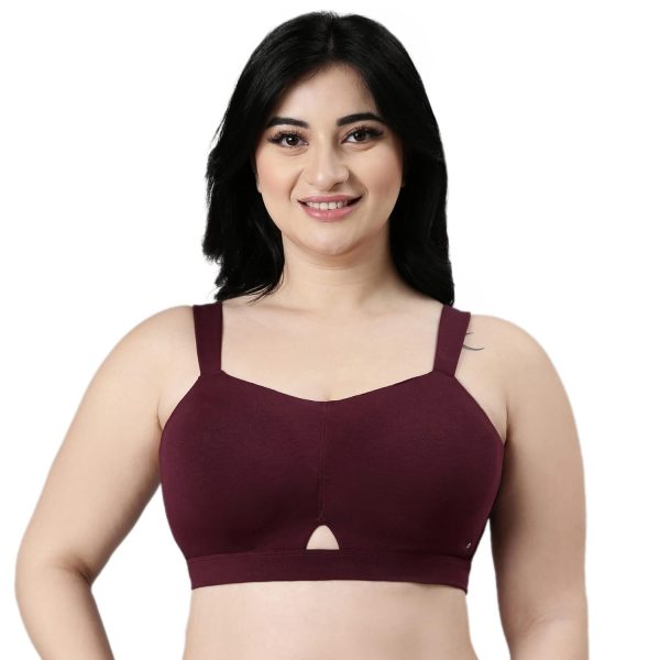Enamor Innovations Cloudsoft Invisi Bonded Neck Women's Everyday Cotton Minimizer Bra - Padded, Wirefree, Full Coverage - A064 (Available in Plus Sizes)