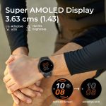 Titan Celestor 1.43" AMOLED Smart Watch with Built-in GPS, Advanced Health Intelligence, AI Voice Assistant, Aluminium Case, 100+ Sports Modes, Water Resistance – Smartwatch for Men & Women (Black) - Image 2