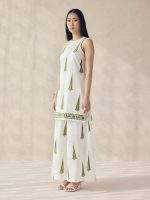 FIORRA Women's Off-White Printed Cotton Sleeveless Kurta Set - Image 3