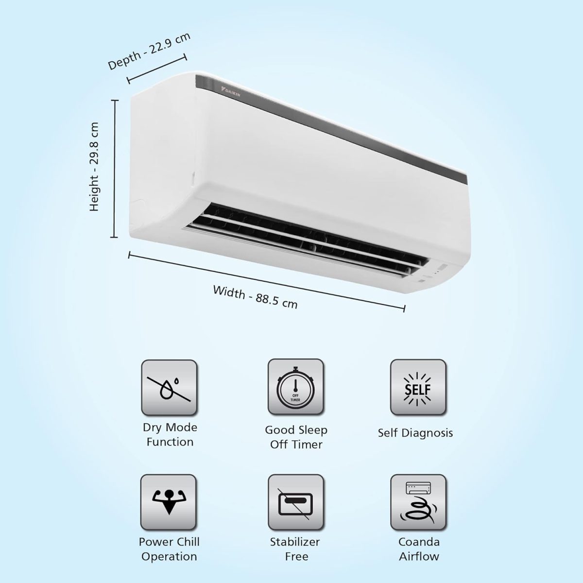 Daikin 1.8 Ton 2 Star Fixed Speed Split AC (Copper, Anti Bacterial Filter, FTE60U, White) - Image 4