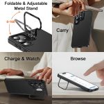 TheGiftKart Hybrid ShockProof Back Cover Case for Samsung Galaxy S24 Ultra 5G | Hard Case for Samsung S24 Ultra(PC & TPU, MagSafe Compatible, Built-In Stand, Translucent Smoke Matte Back, Black Sides) - Image 3