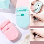 Lasenersm 2 Pieces Mini Eyelash Curlers Portable Travel Plastic Eyelash Curlers With Replacement Pads Fits All Eye Shapes No Pinching Or Pulling (Pink, Green) - Image 3