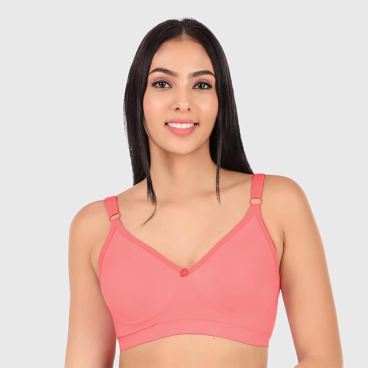 Clothonics Womens Non-Padded Non-Wired Seamless Double Layered T-Shirt Bra - Pack of 3 - Image 5
