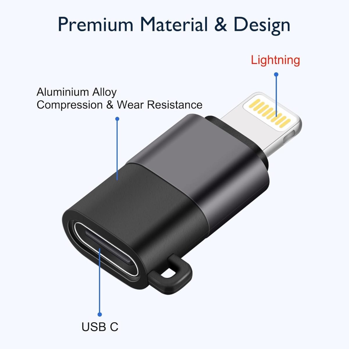 Apple [MFi Certified Lightning Male to Type-C Female Adapter for iPhone Headphone Mic Support Compatible with iPhone 14/13/ 12/11/ Mini/Pro/ProMax, SE/XS/XR/X/ 8/7/ 6/ Plus, i-Pad & Airp0ds