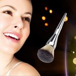 MISS & MAM Synthetic Bristle Makeup Face Blush Powder Brush Tool- Silver, 1 Piece - Image 2