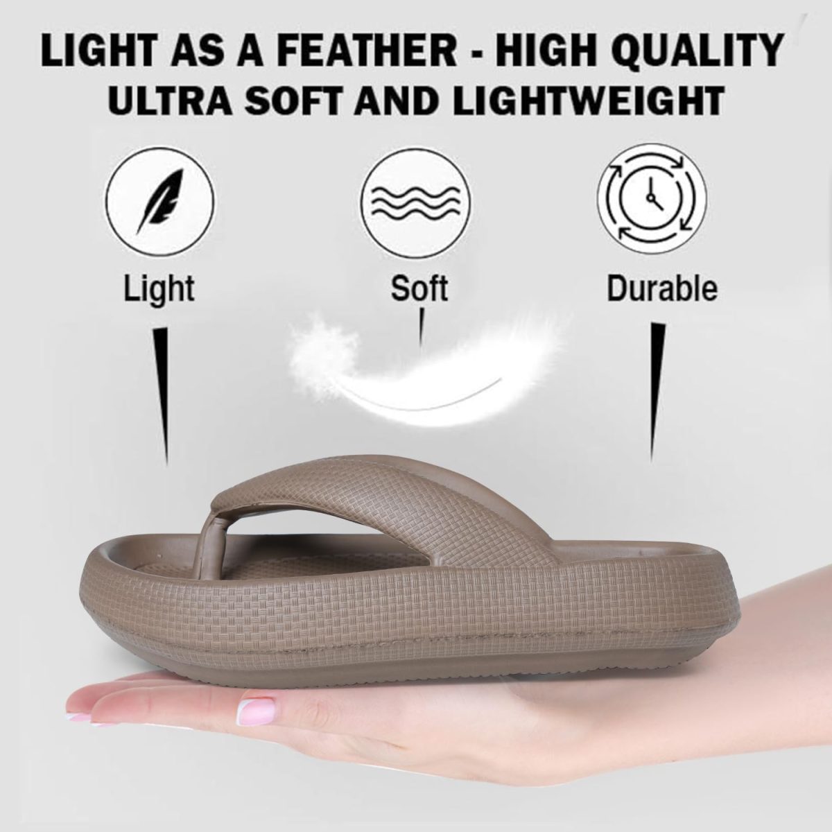 DOCTOR EXTRA SOFT Women's Classic Ultra Soft Flip Flops/Slippers with Cushion FootBed for Adult | Comfortable & Light Weight| Stylish & Anti-Skid| Waterproof & Everyday Use Slip-on Ladies Girls D-541 - Image 4
