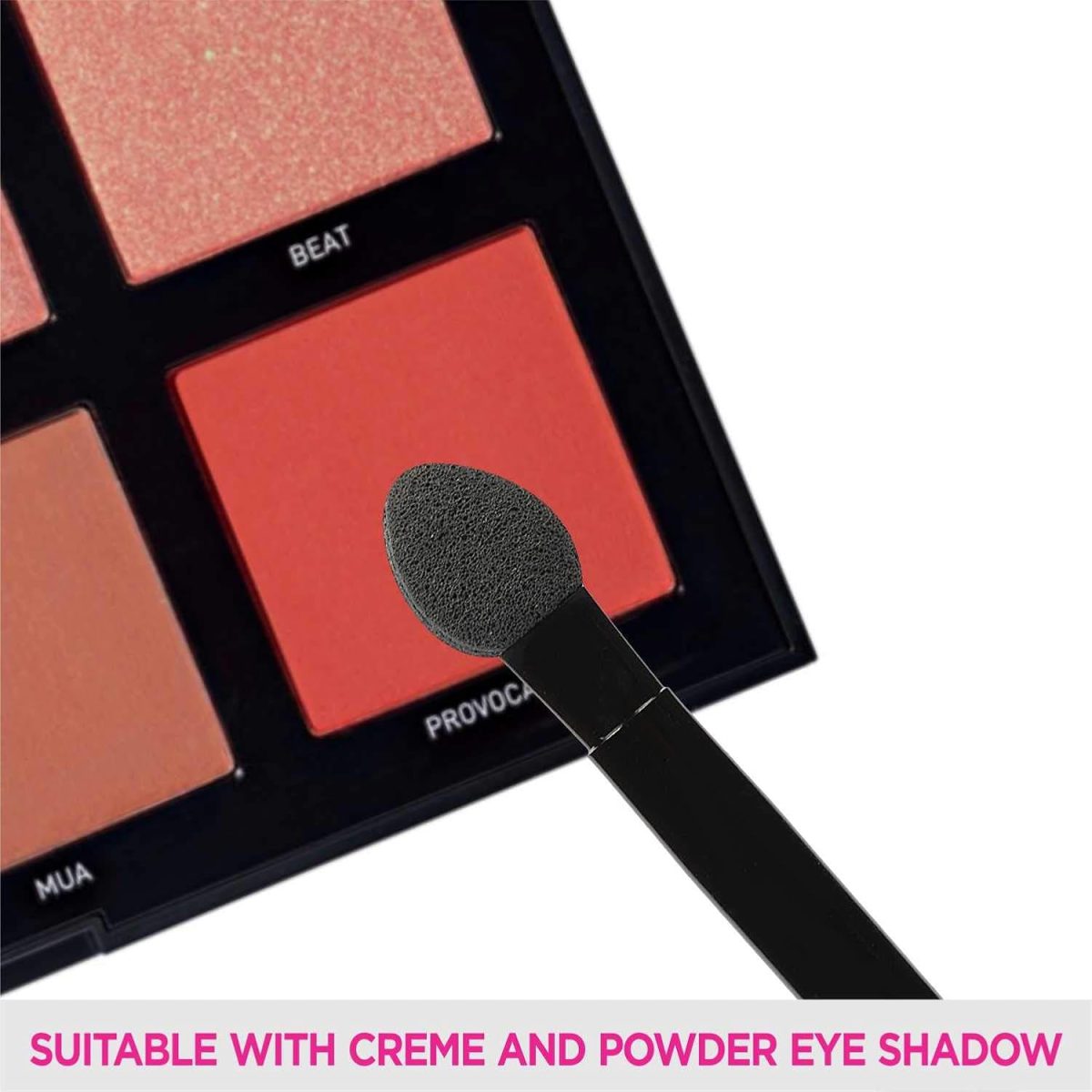VEGA 2 In 1 Mini Makeup Brush with Eye Shadow & Eye Applicator, (DMB-01) Brown - Image 6