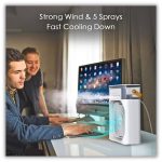 Drumstone 𝟏𝟓 𝐘𝐞𝐚𝐫𝐬 𝐖𝐚𝐫𝐫𝐚𝐧𝐭𝐲 Personal Air Cooler, Portable Air Conditioner Fan, Mini Evaporative Cooler with 7 Colors LED Light, 1/2/3 H Timer, 3 Wind Speeds and 3 Spray _Multicolor - Image 3