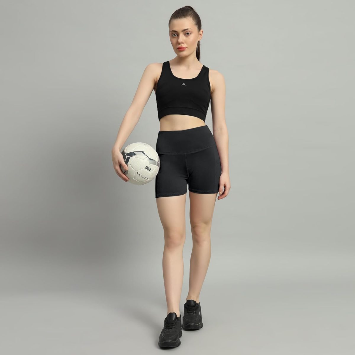 Mehrang High Waist Workout Shorts for Women, Midnight Sky, Bike Shorts with Elastic Waistband and Pockets, - Image 7