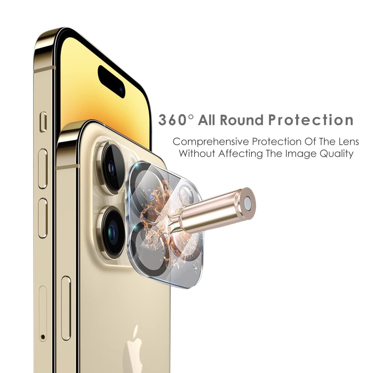 Amazon Brand - Solimo Tempered Glass Camera Lens Protector for iPhone 15 (6.1 Inch) & iPhone 15 Plus (6.7 Inch) | Anti-Scratch | Black Tempered Glass - Image 4