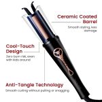 Urban yog MakeMeeBold Automatic Hair Curler| Easy Two-Way Curling Iron with 4 Temperature Settings | Anti-Scald Design, Quick Curls in 10-15 Min, Tangle-Free, Ceramic Coating, 360° Swivel Cord - Image 3