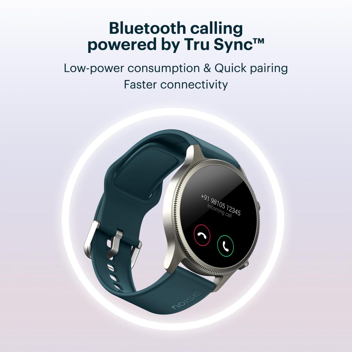 NoiseFit Halo 1.43" AMOLED Display, Bluetooth Calling Round Dial Smart Watch, Premium Metallic Build, Always on Display, Smart Gesture Control, 100 Sports Modes (Forest Green) - Image 4