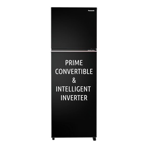 Panasonic 338 L 3 Star Prime Convertible 6-Stage Smart Inverter Frost-Free Double Door Refrigerator (NR-TG355CPKN, Diamond Black, Jumbo Fresh Vegetable Basket, Net Capacity 304L)