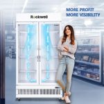ROCKWELL 739Ltr, Double Glass Door Visi Cooler, Internal LED, 4 Year Warranty, Dynamic Cooling (RVC950C, White) - Image 7