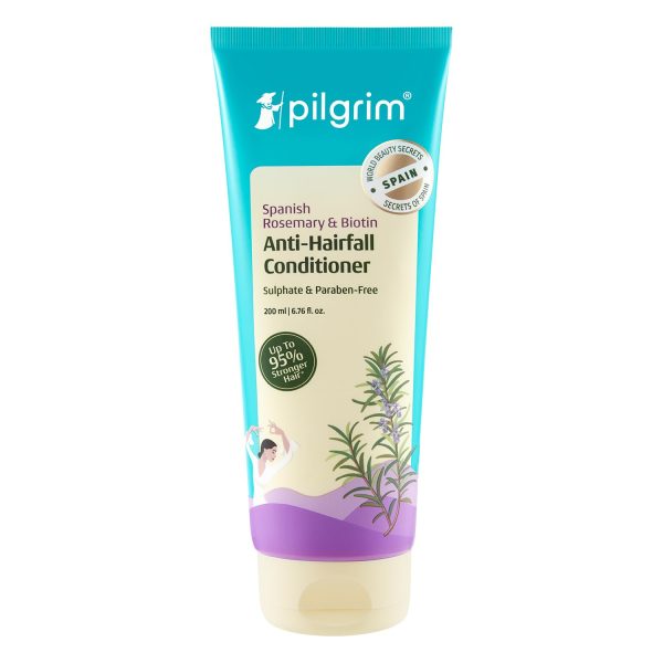 Pilgrim Spanish Rosemary & Biotin Anti Hairfall Conditioner for Reducing Hair Loss & Breakage | Upto 95% stronger hairs | Suitable for all hair types | For Men & Women 200ml