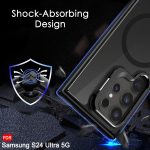 TheGiftKart Hybrid ShockProof Back Cover Case for Samsung Galaxy S24 Ultra 5G | Hard Case for Samsung S24 Ultra(PC & TPU, MagSafe Compatible, Built-In Stand, Translucent Smoke Matte Back, Black Sides) - Image 6