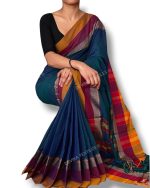 DEVIKA TEXTILES AVANI Border Narayanpeth Pure Handloom Cotton Sarees with Running Blouse Piece For Womens - Image 3