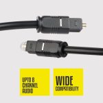ZEBRONICS OC150 Optical Cable Supporting Dolby Digital Plus With 8 Channel (7.1) Audio Support, 1.5M, Transmission, For Smart TV, AV Receivers And More, Black - Image 5