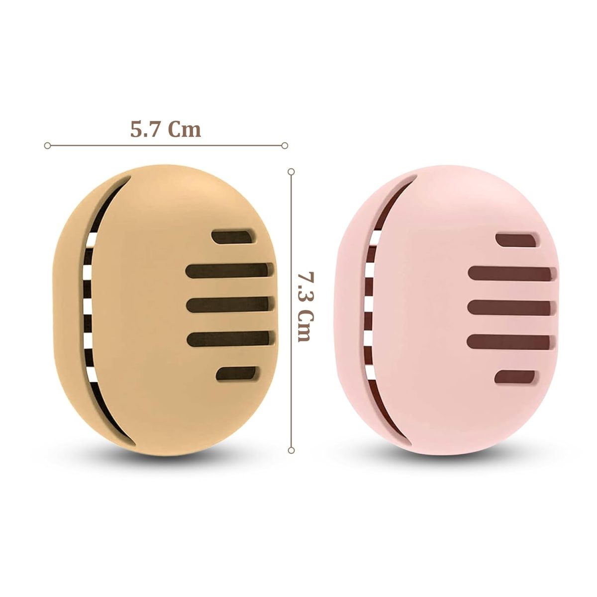 Homeaura Beauty Blender Sponge Holder Silicone Double Sided Breathable Shatterproof Makeup Sponge Holder Potable Travel Case | Pack of 2 |Khaki & Pink| - Image 6