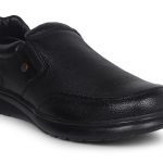 Liberty Fortune DEOX-1E Men’s Non Lacing Formal Moccasin Shoes - Black, Brown - Synthetic Leather Slip-on with Cushioned Footbed - Stylish Office Footwear - Comfortable and Lightweight - Image 6