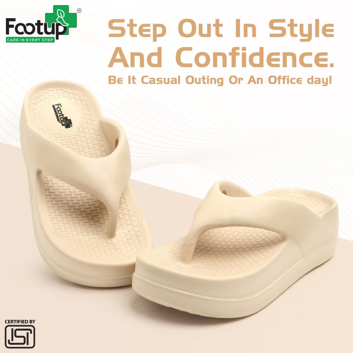 FOOT UP Women’s Soft EVA Recovery Slippers | Ultra-Lightweight Cloud Comfort Sandals with Thick Cushioned Sole – Anti-Skid Indoor & Outdoor Everyday Wear Orthopedic Slides - Image 7