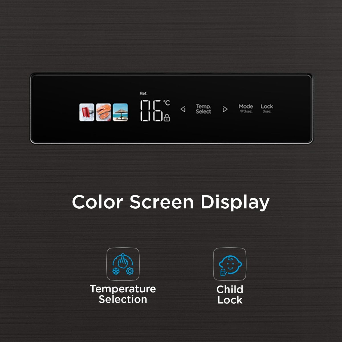 Midea 592 L Side By Side,frost free Wi-Fi Double Door Refrigerator Voice Assistant, App Control, Inverter, (MDRS791MIF28IND Jazz Black) - Image 7