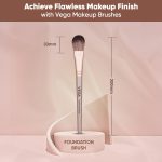 Vega Foundation Brush for Smooth Blending Makeup, Foundation Blender Makeup Brush, Full Coverage Seamless Looking Finish & Even Coverage Make up Brush, (MBN-01) - Image 2